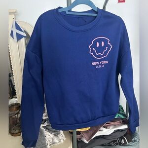 Blue NYC crew neck sweatshirt